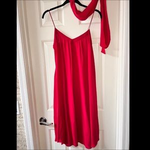 L’Agence Silk Draped Dress